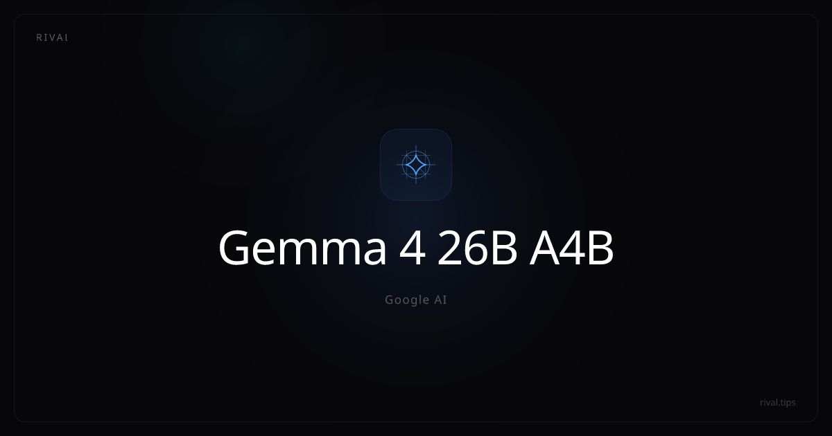 Google: Gemma 4 26B A4B: Pricing, Benchmarks & Examples