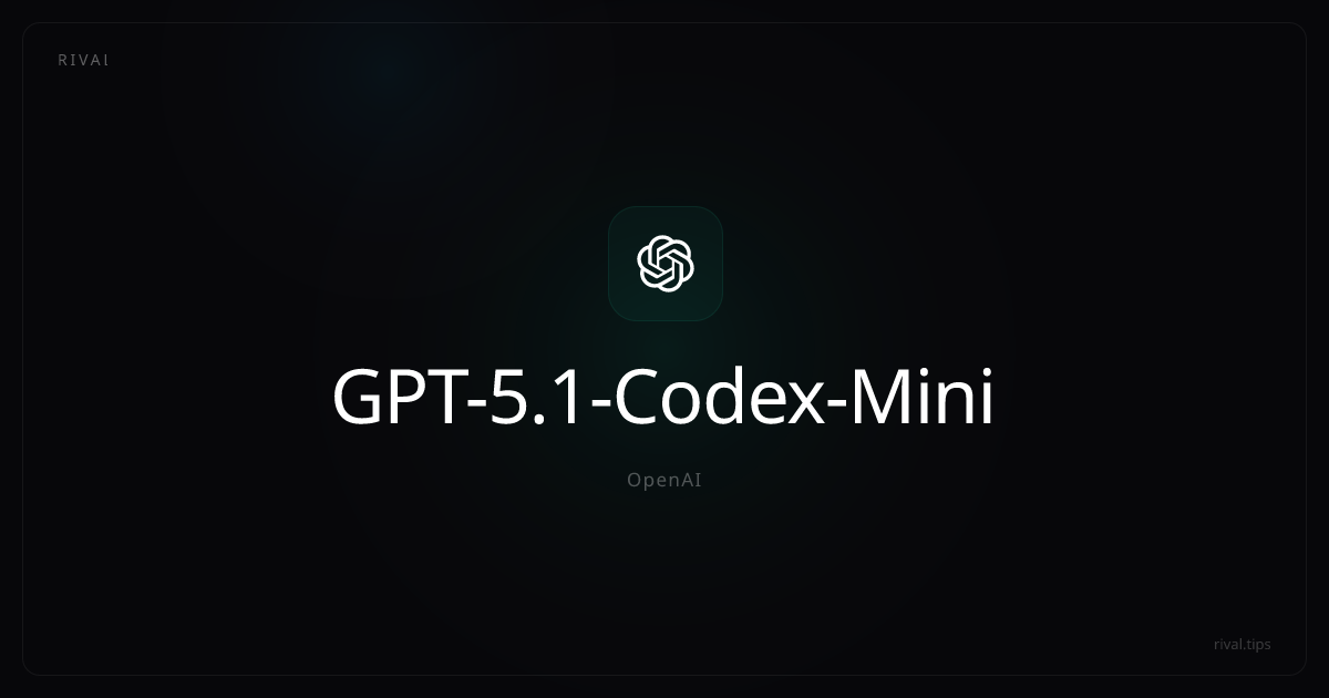 GPT-5.1-Codex-Mini: Pricing, Benchmarks & Examples