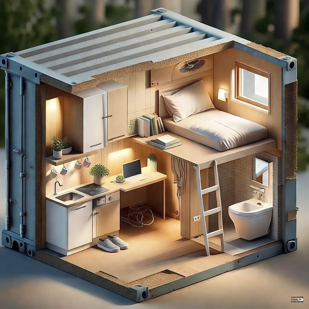Isometric Cutaway Home