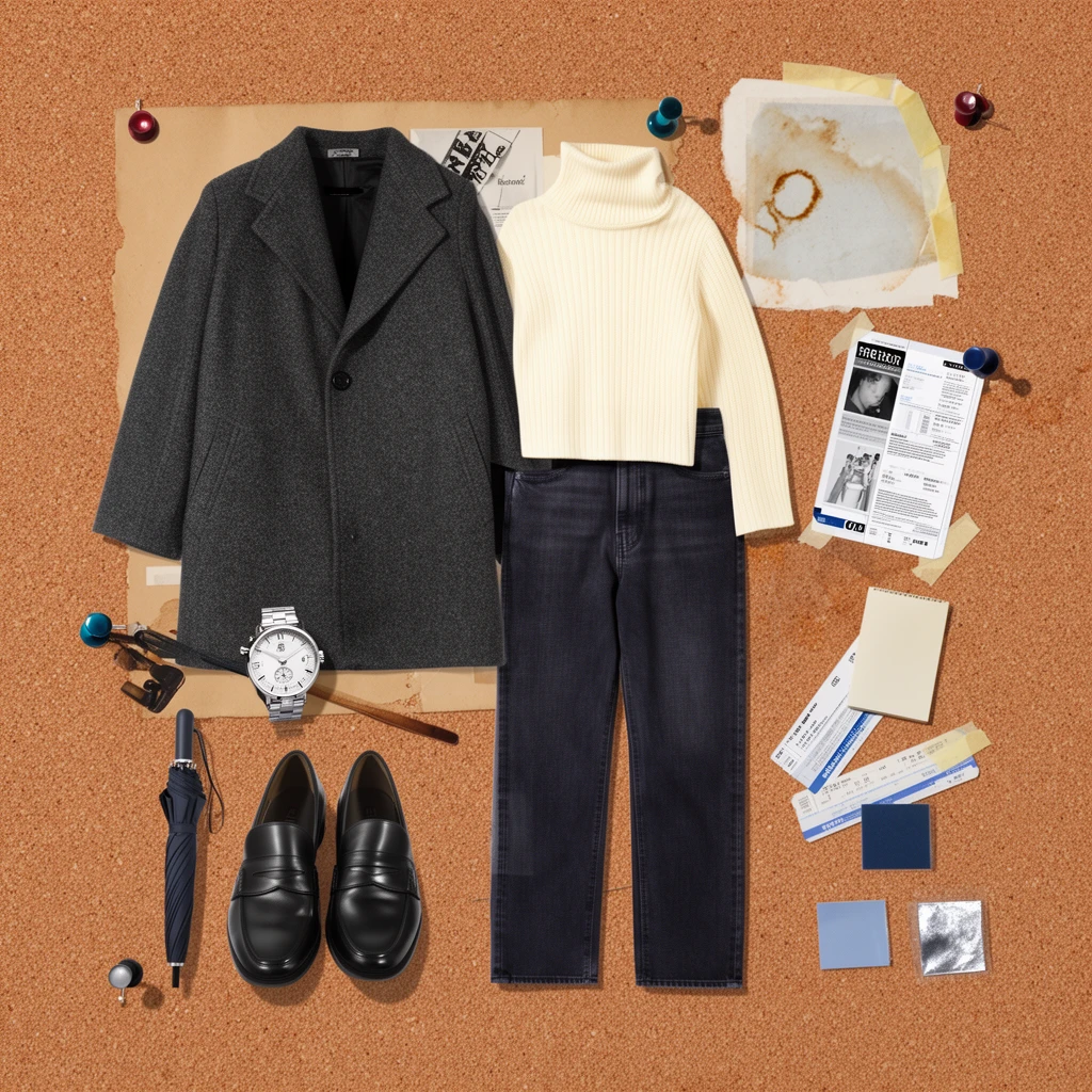 Corkboard Outfit Collage