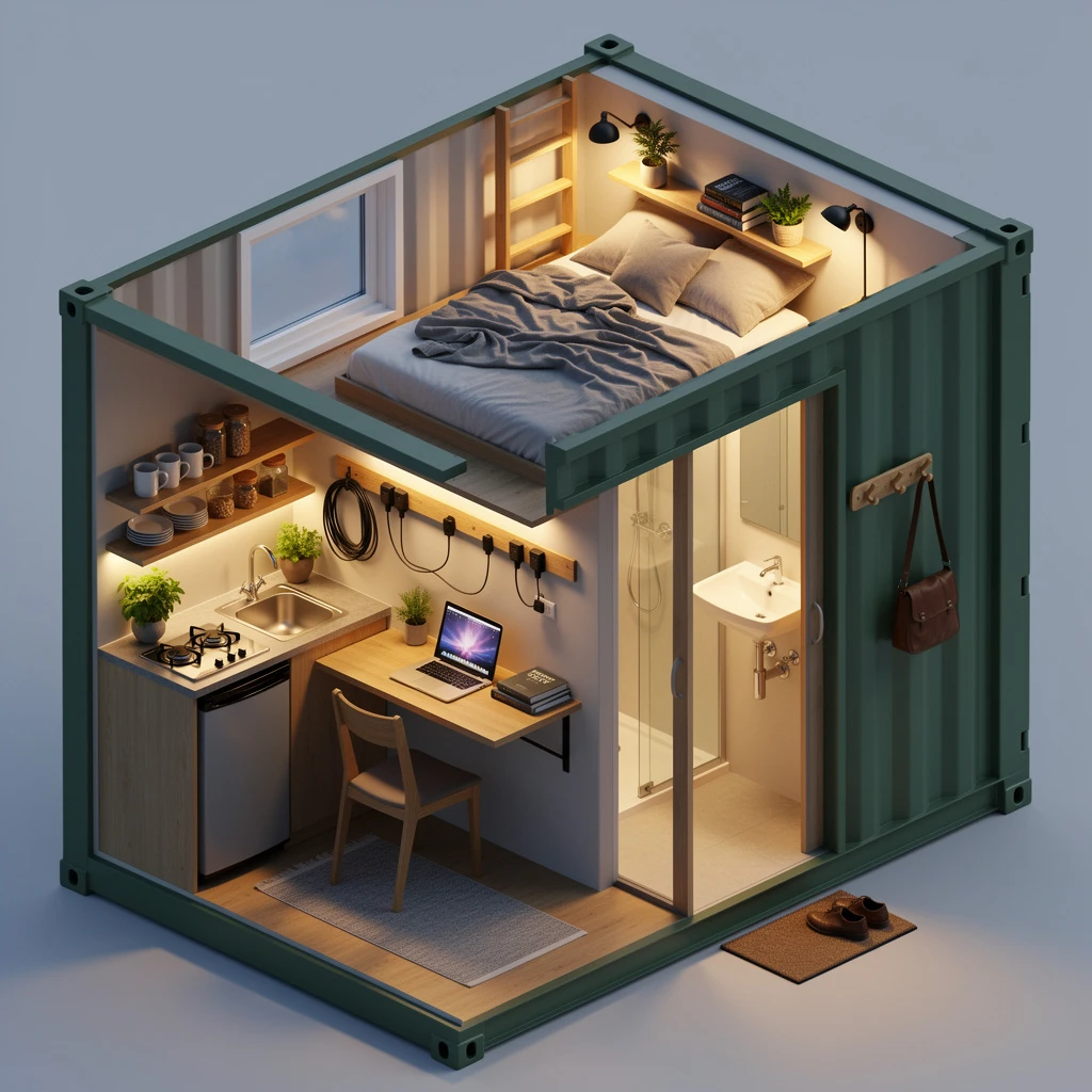 Isometric Cutaway Home
