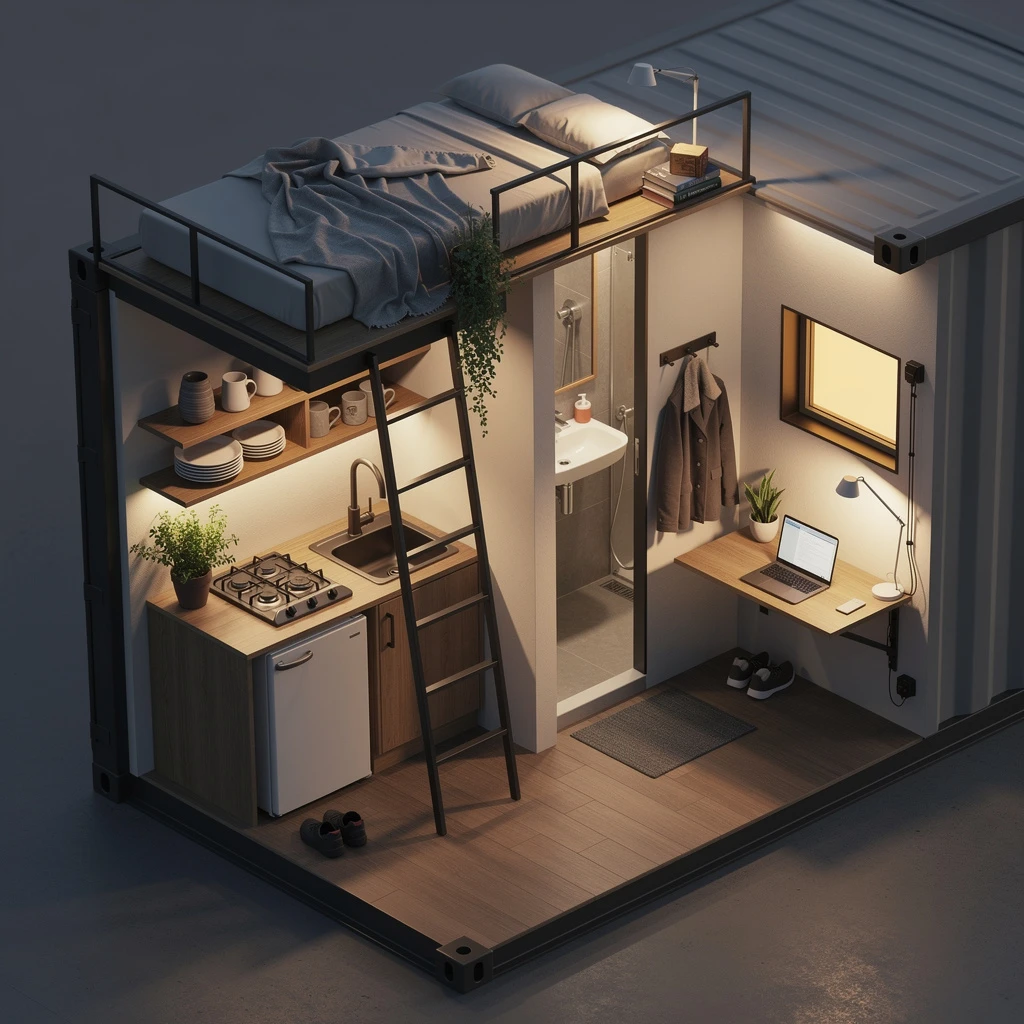 Isometric Cutaway Home