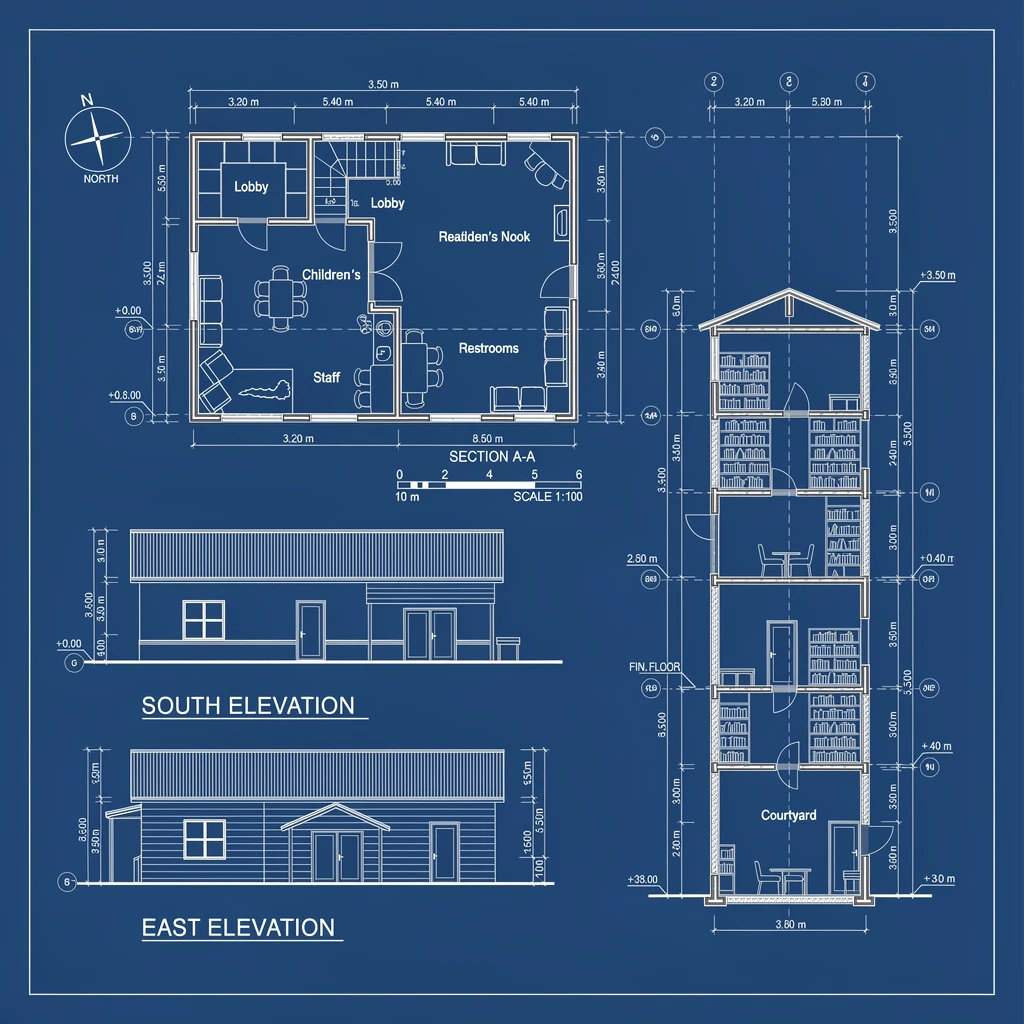 Architectural Blueprint Sheet