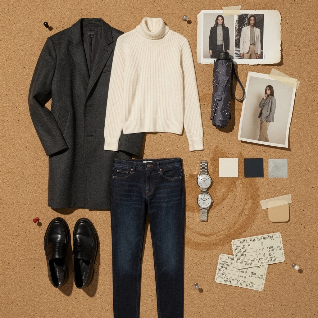 Corkboard Outfit Collage