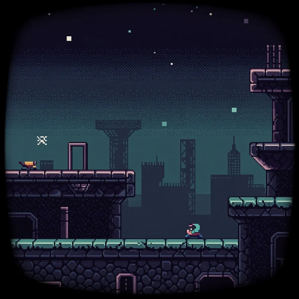 Pixelated Game Background