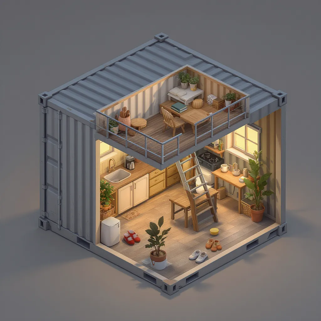 Isometric Cutaway Home