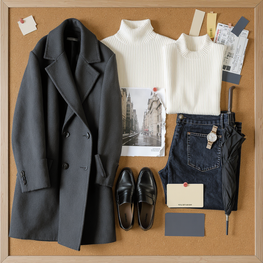 Corkboard Outfit Collage