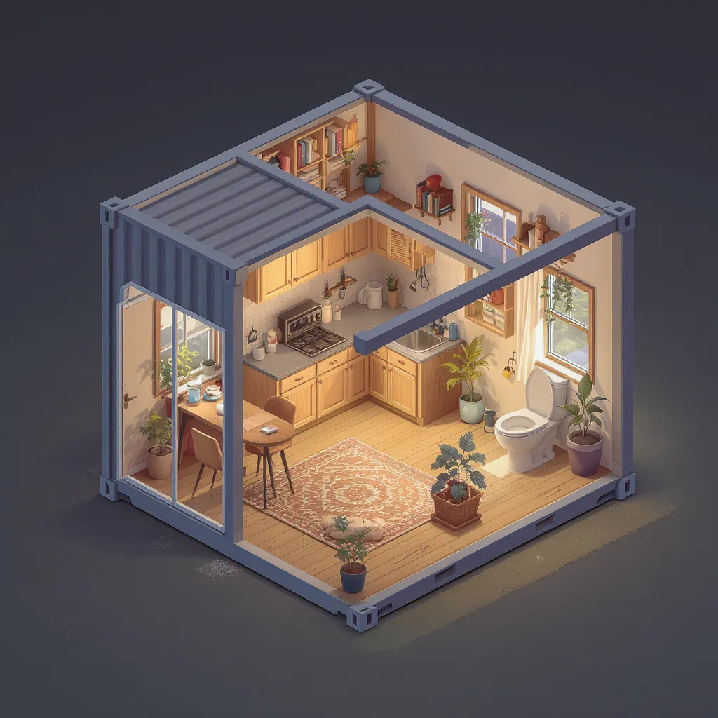 Isometric Cutaway Home
