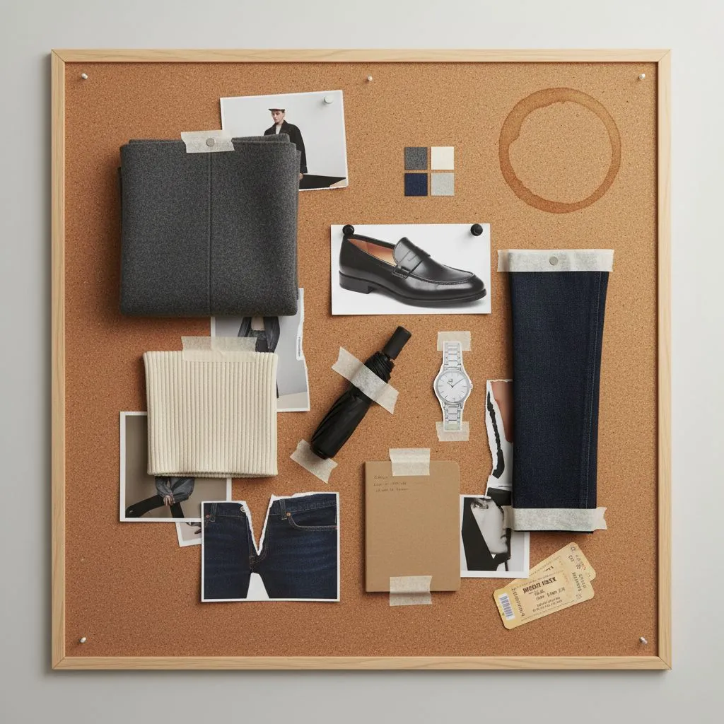 Corkboard Outfit Collage