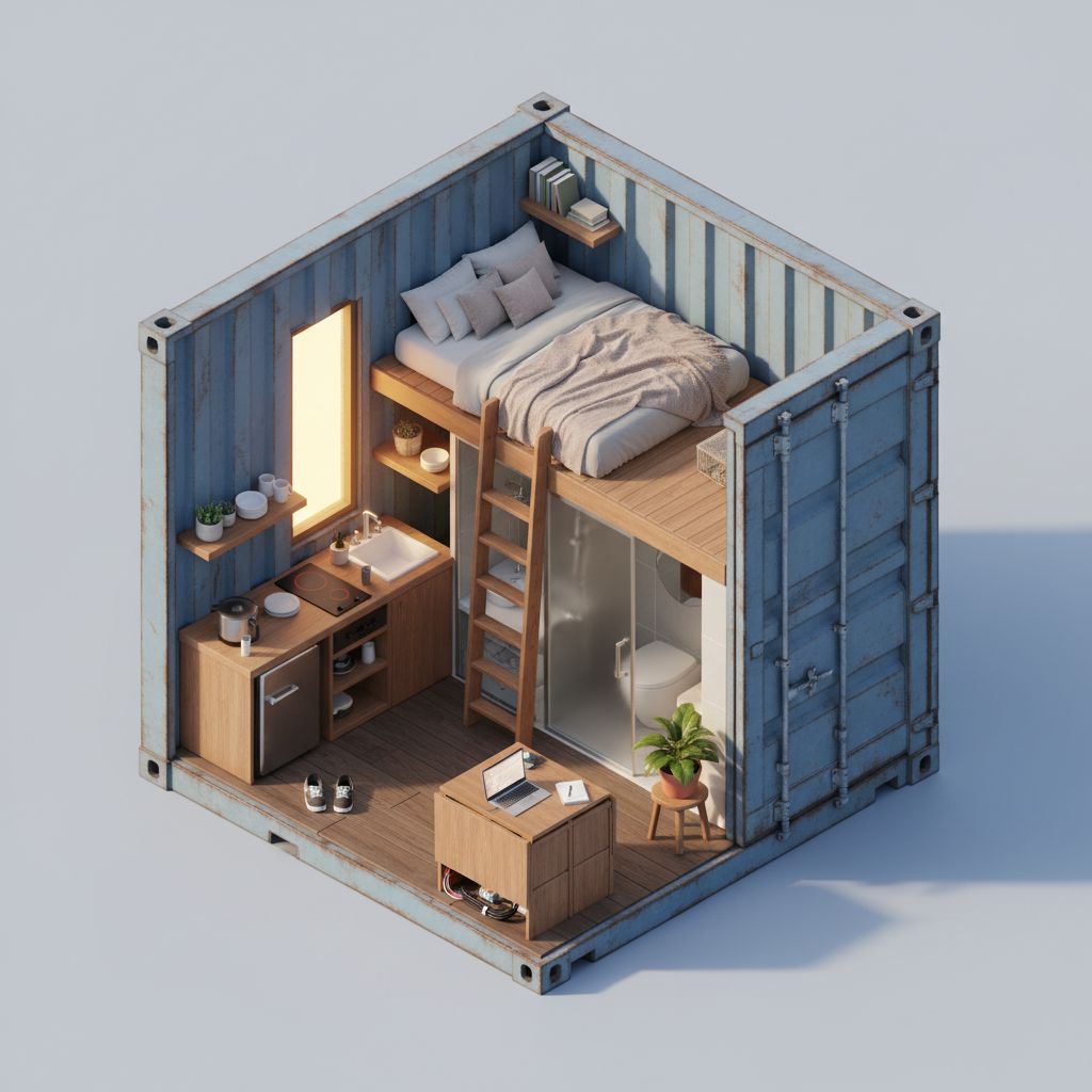Isometric Cutaway Home