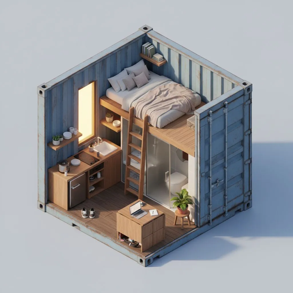 Isometric Cutaway Home