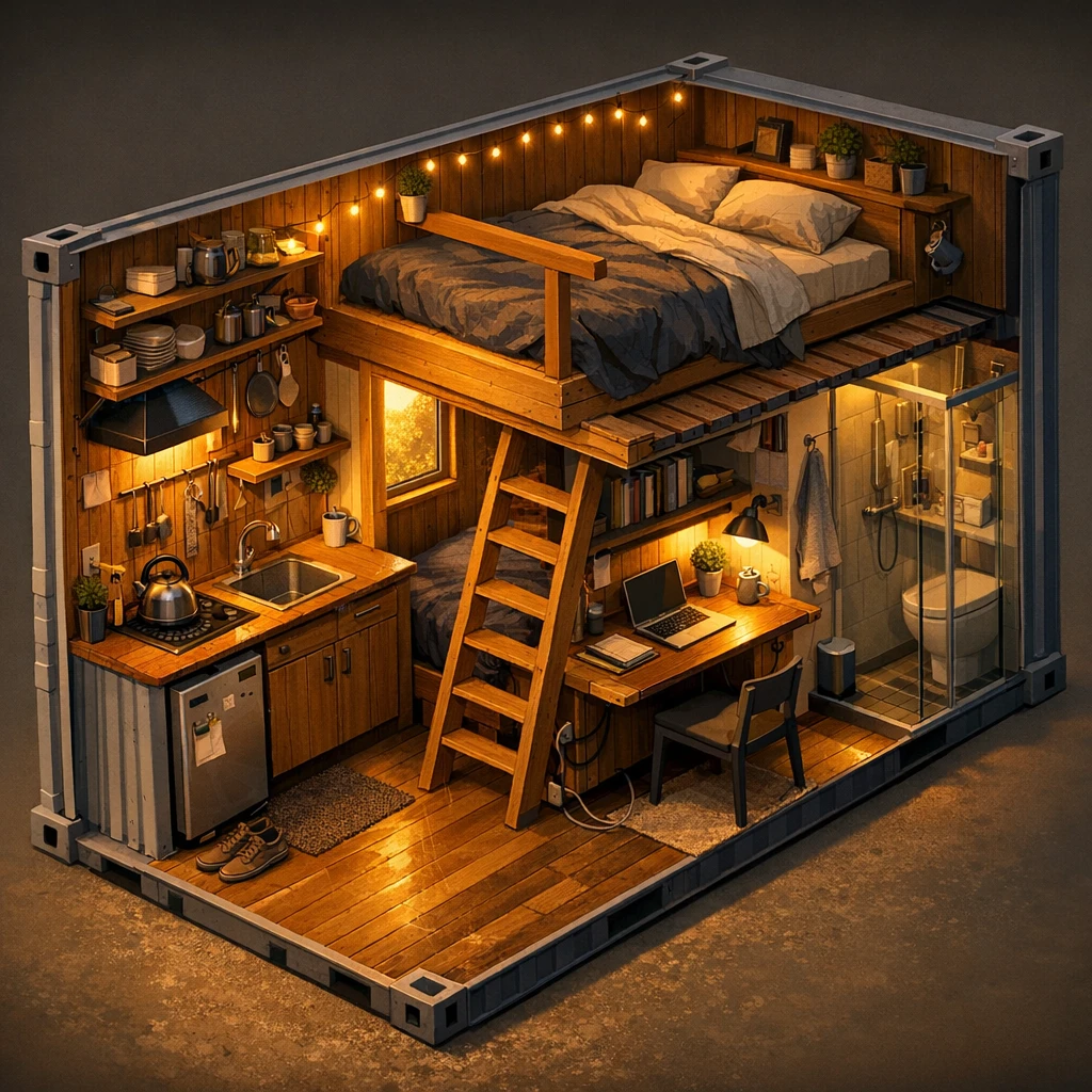 Isometric Cutaway Home