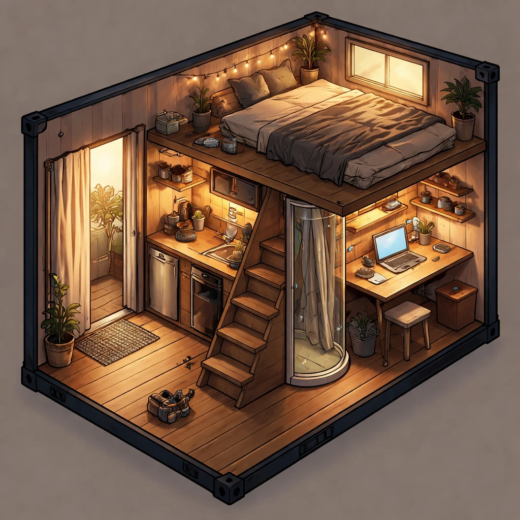 Isometric Cutaway Home