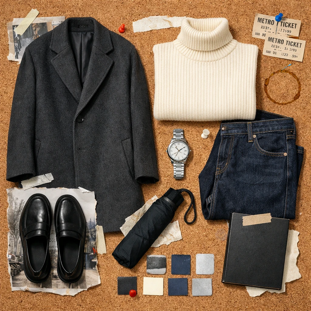 Corkboard Outfit Collage