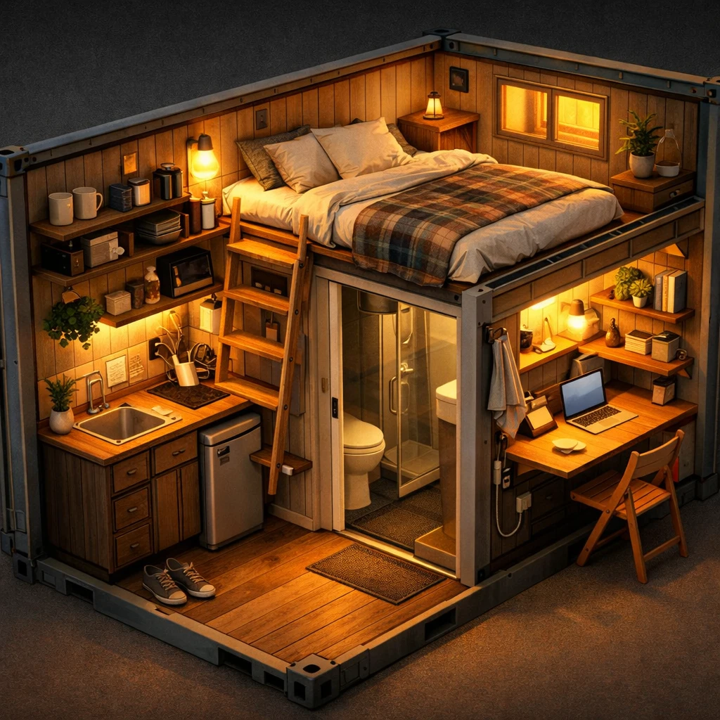 Isometric Cutaway Home