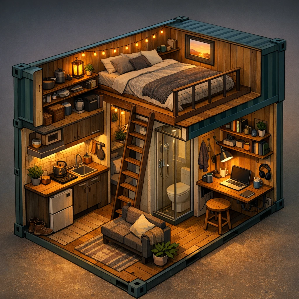 Isometric Cutaway Home