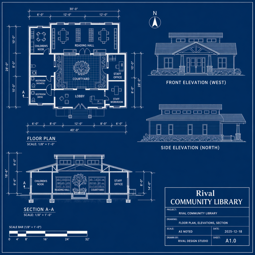 Architectural Blueprint Sheet
