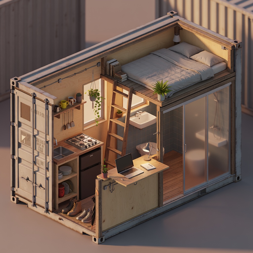 Isometric Cutaway Home
