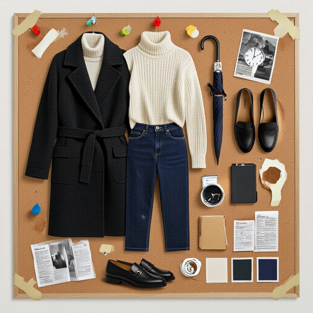 Corkboard Outfit Collage