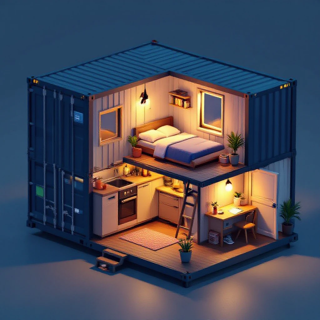 Isometric Cutaway Home