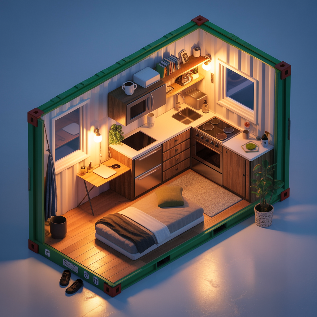 Isometric Cutaway Home