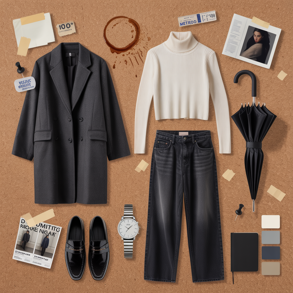 Corkboard Outfit Collage