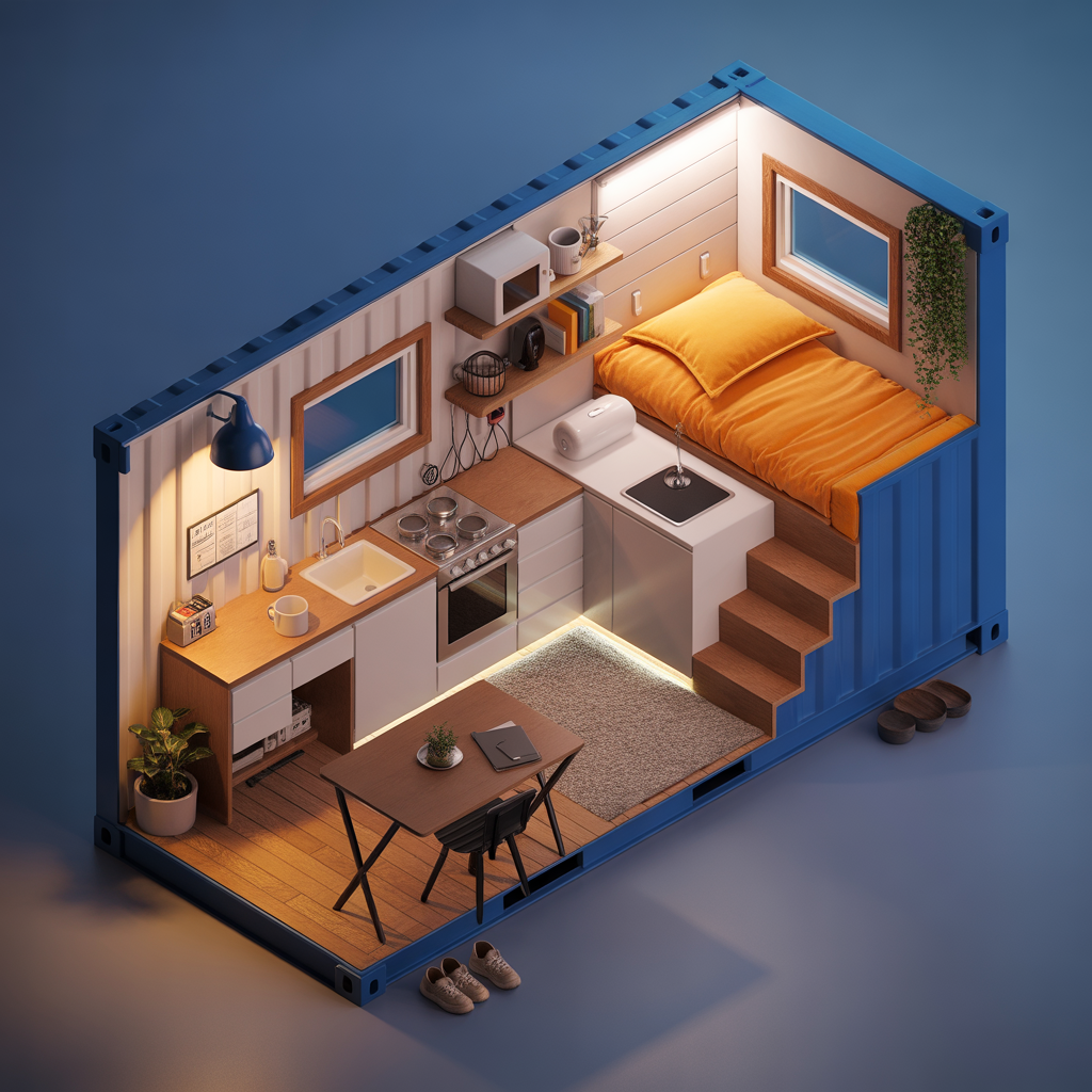 Isometric Cutaway Home