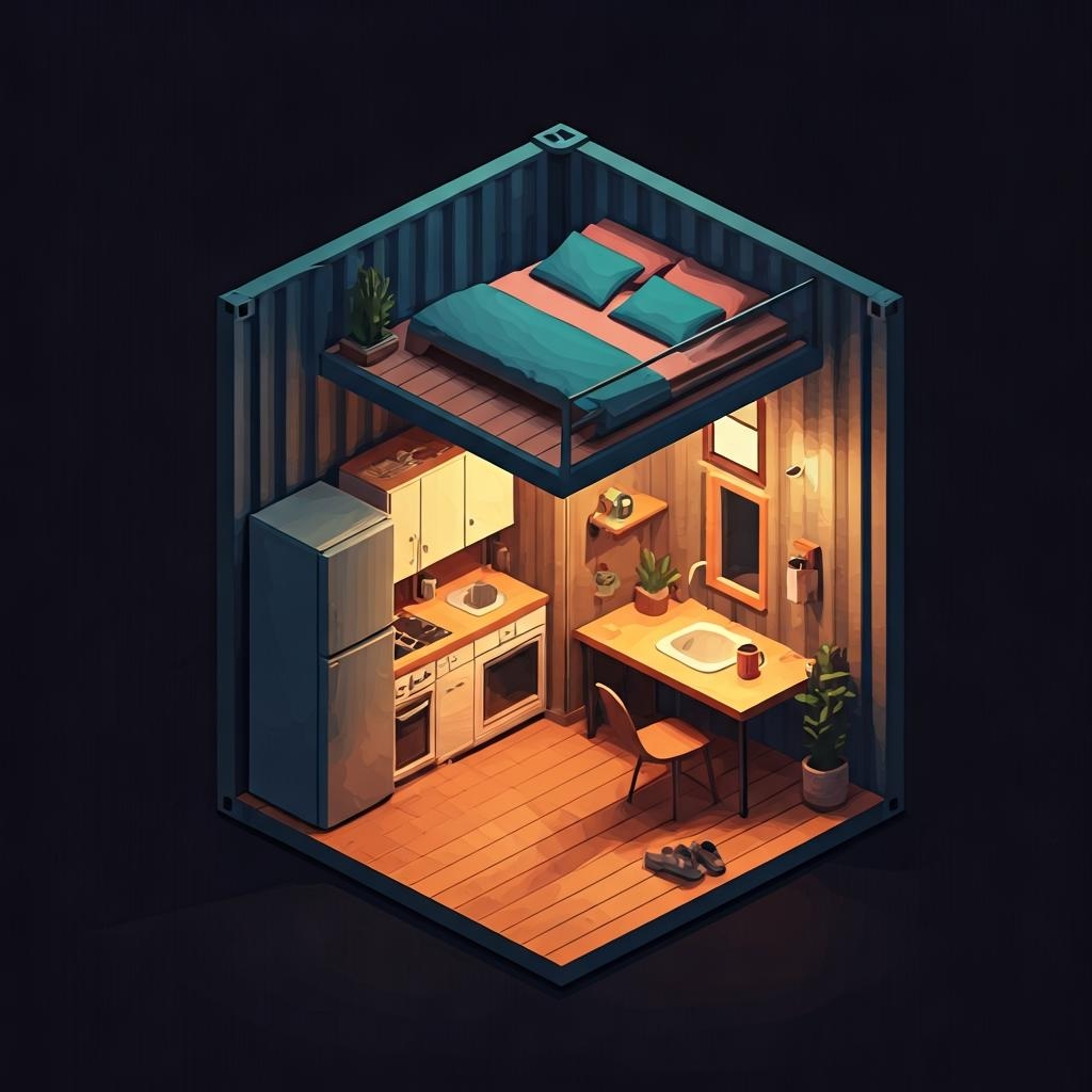 Isometric Cutaway Home