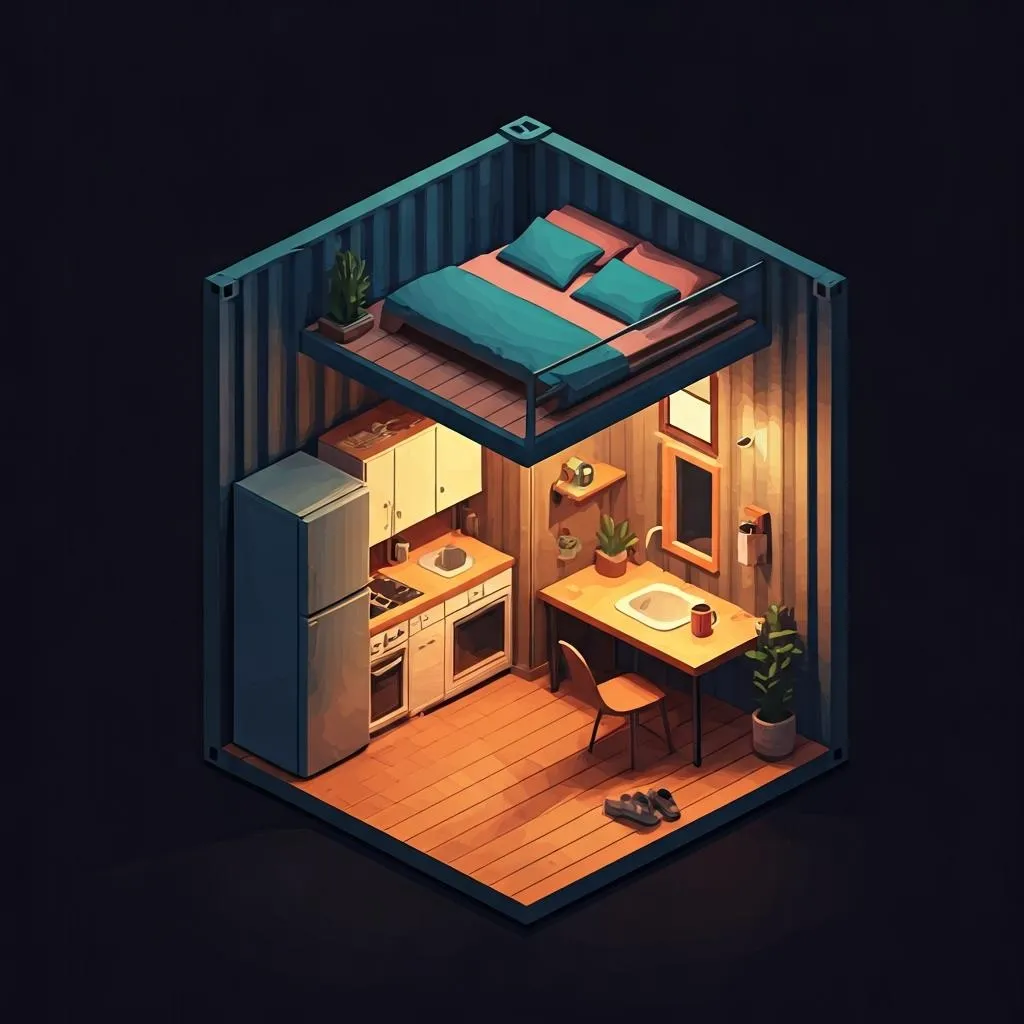Isometric Cutaway Home