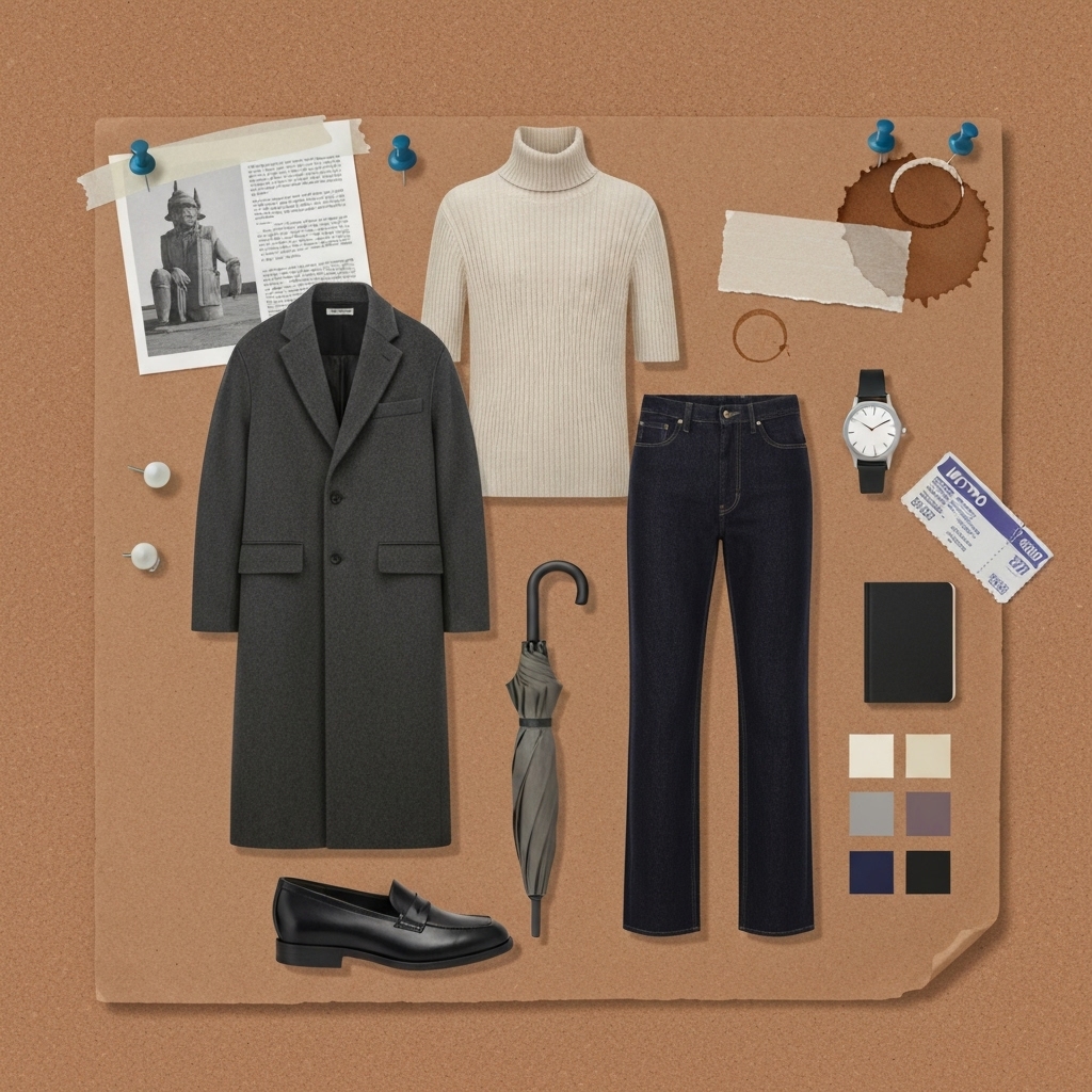 Corkboard Outfit Collage