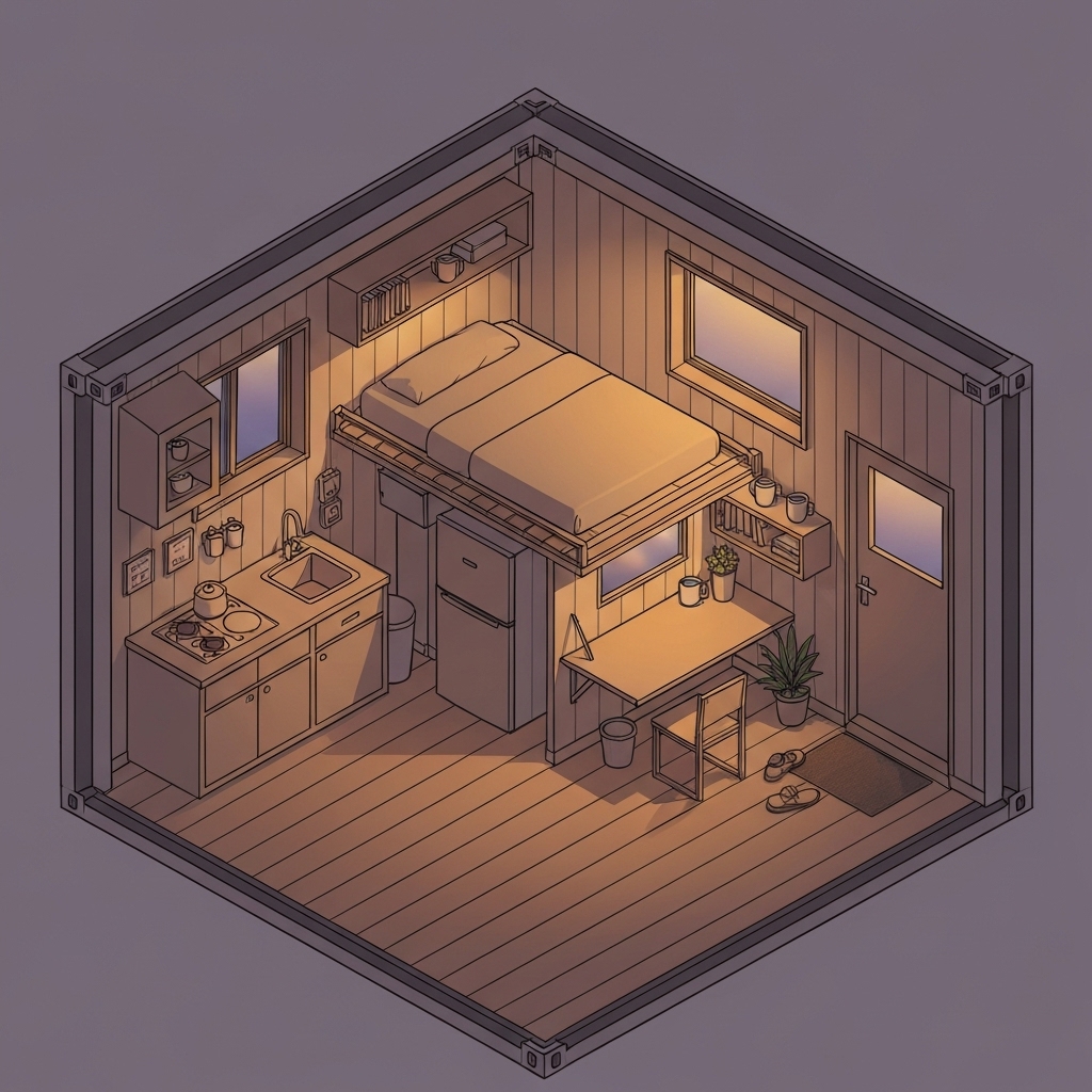 Isometric Cutaway Home
