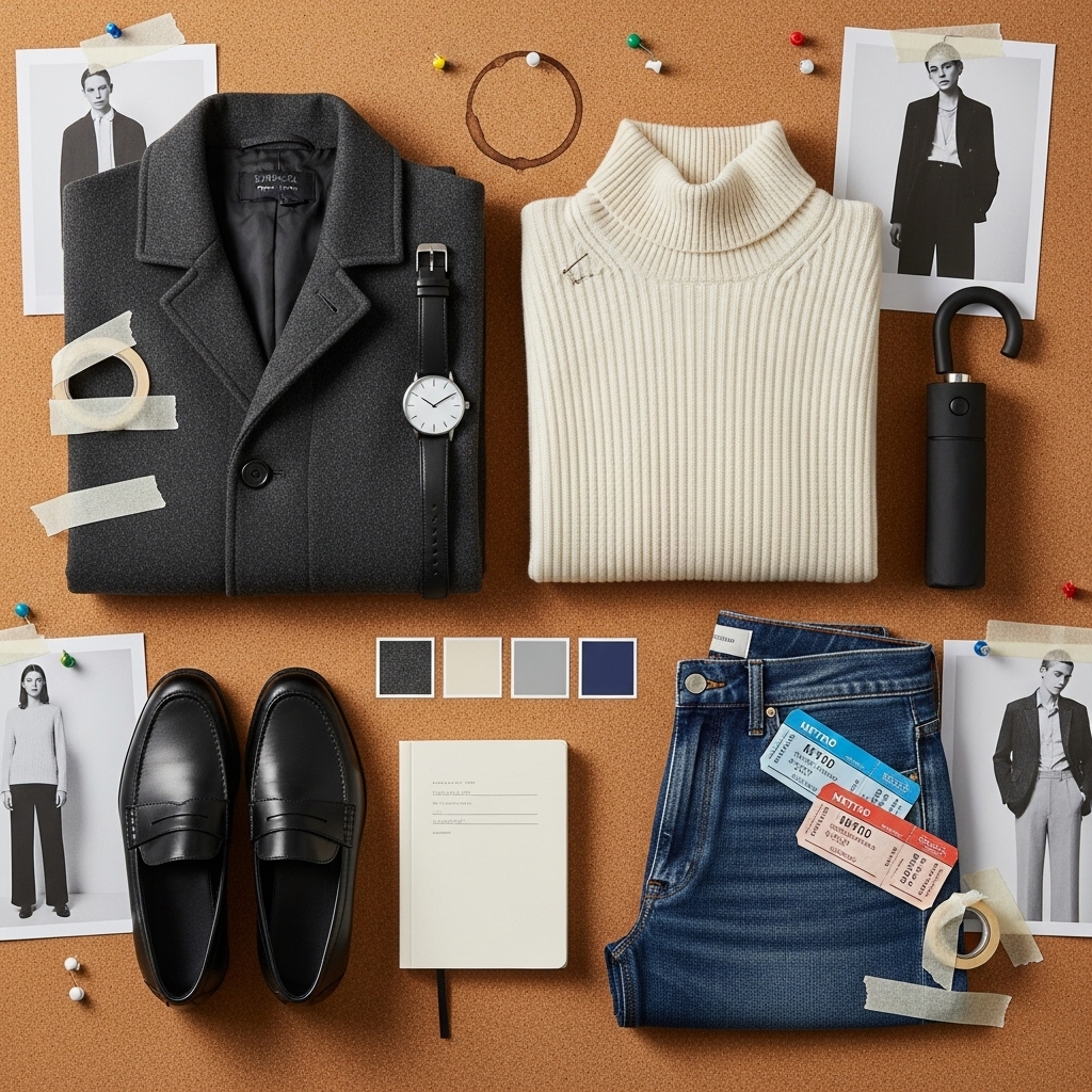 Corkboard Outfit Collage