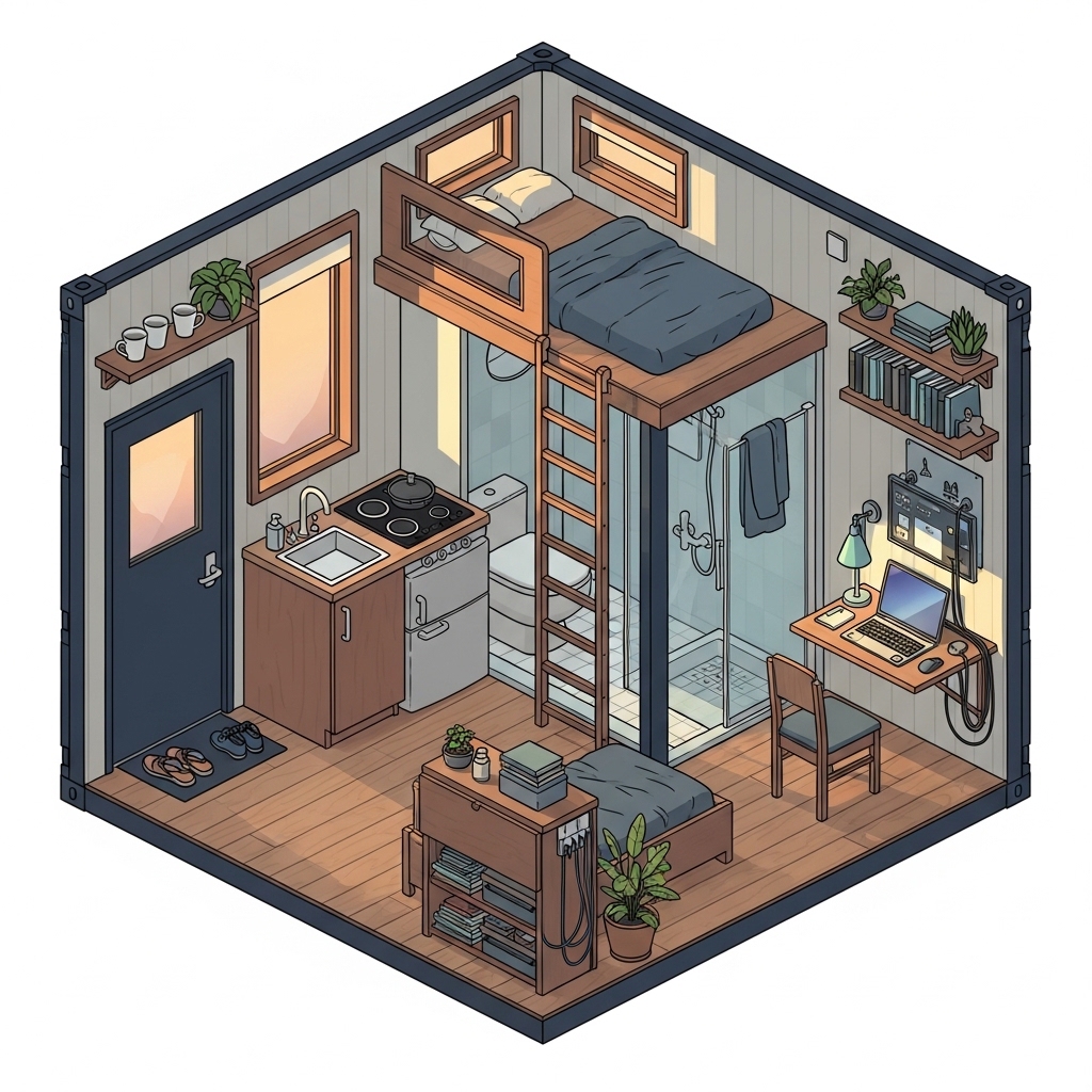 Isometric Cutaway Home