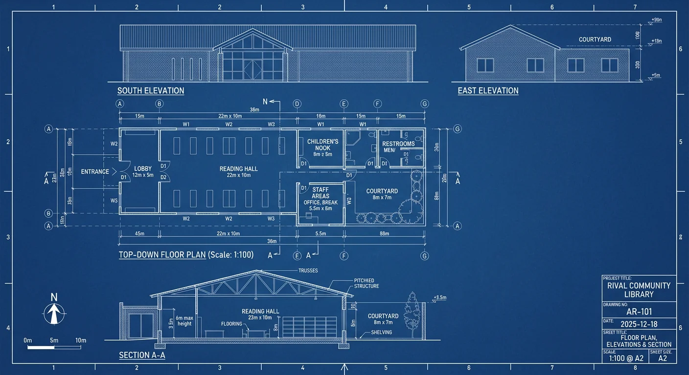 Architectural Blueprint Sheet