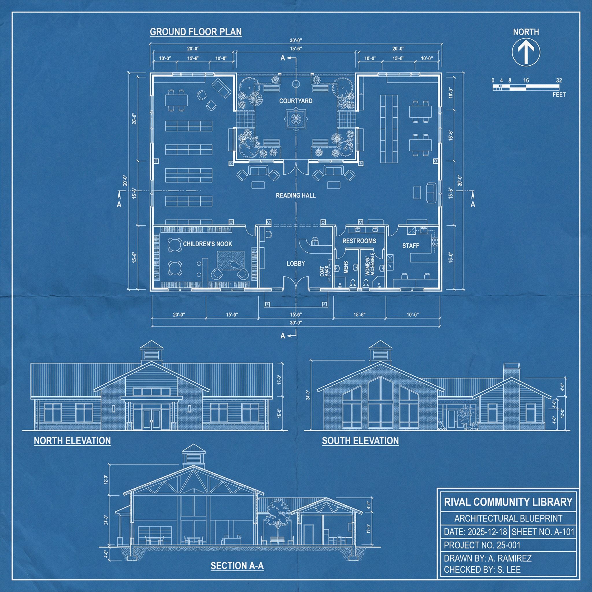 Architectural Blueprint Sheet