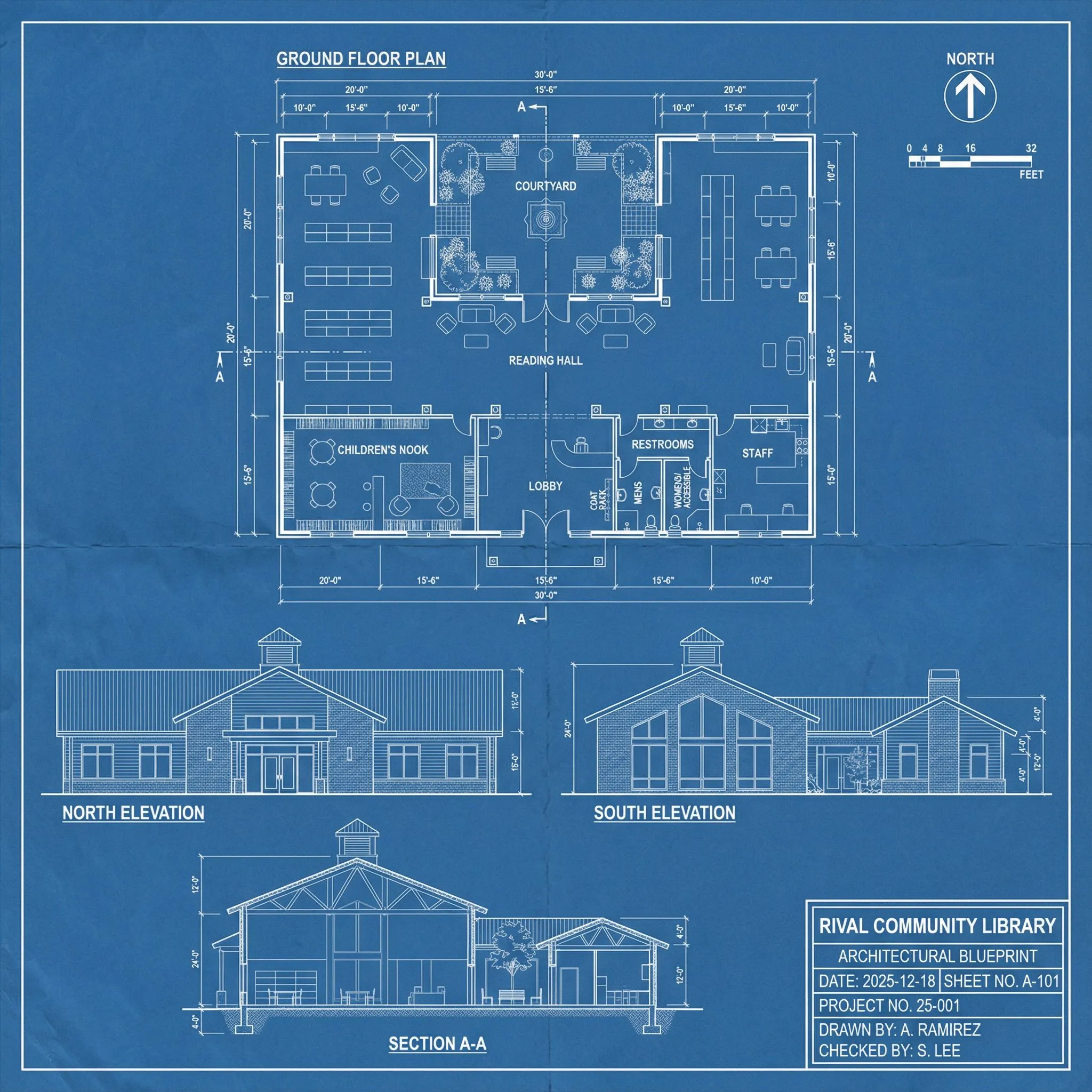 Architectural Blueprint Sheet