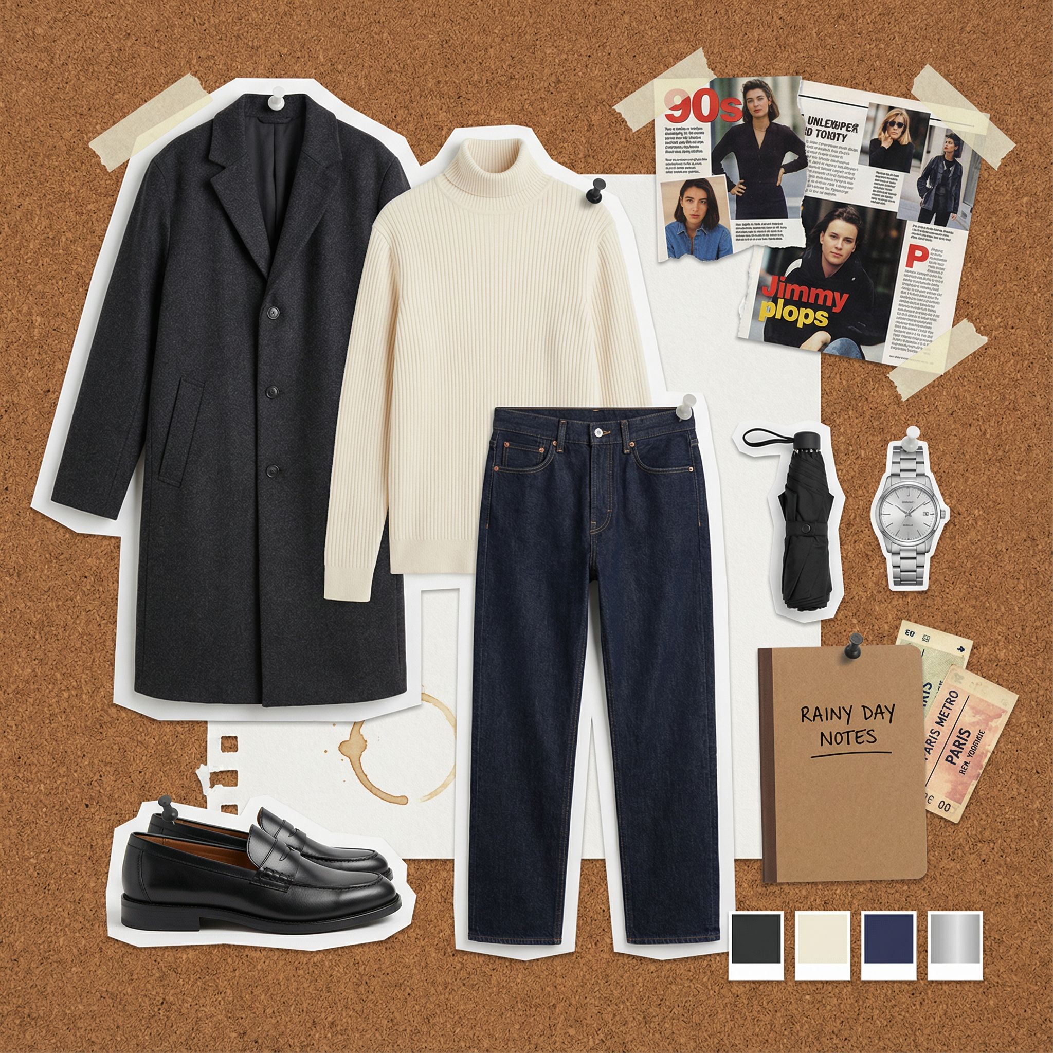 Corkboard Outfit Collage
