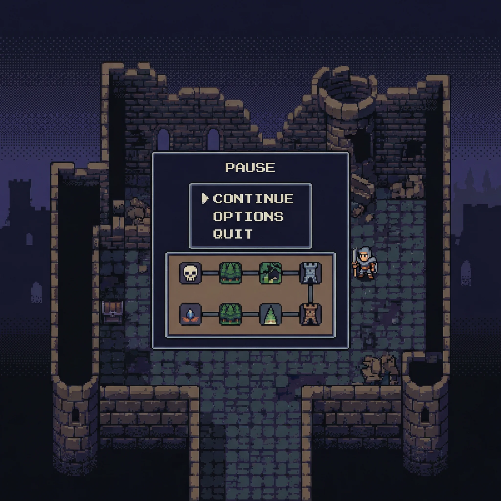 Pixelated Game Background