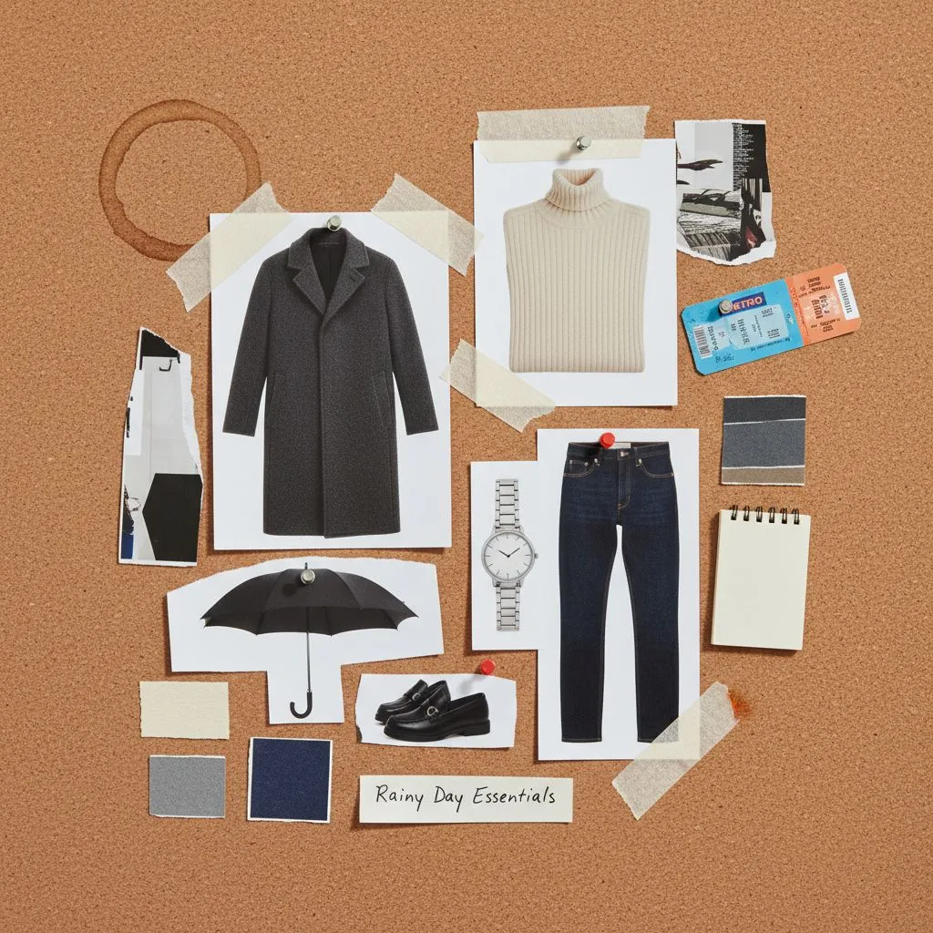 Corkboard Outfit Collage