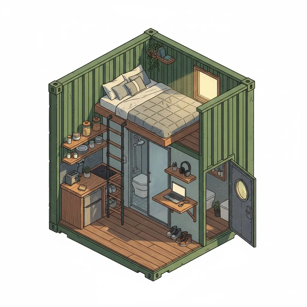 Isometric Cutaway Home