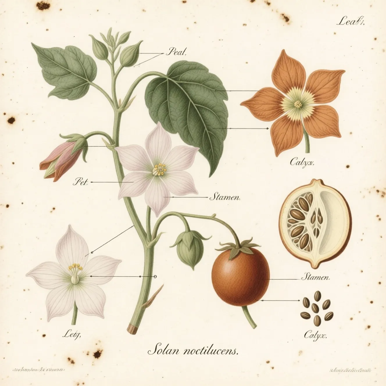 Botanical Scientific Plate