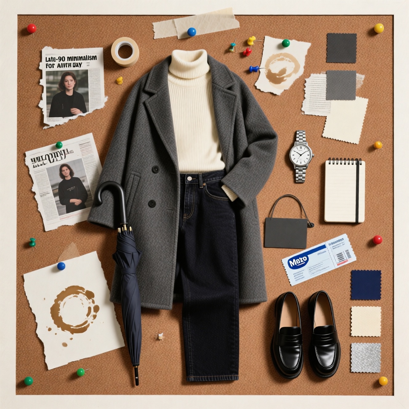 Corkboard Outfit Collage