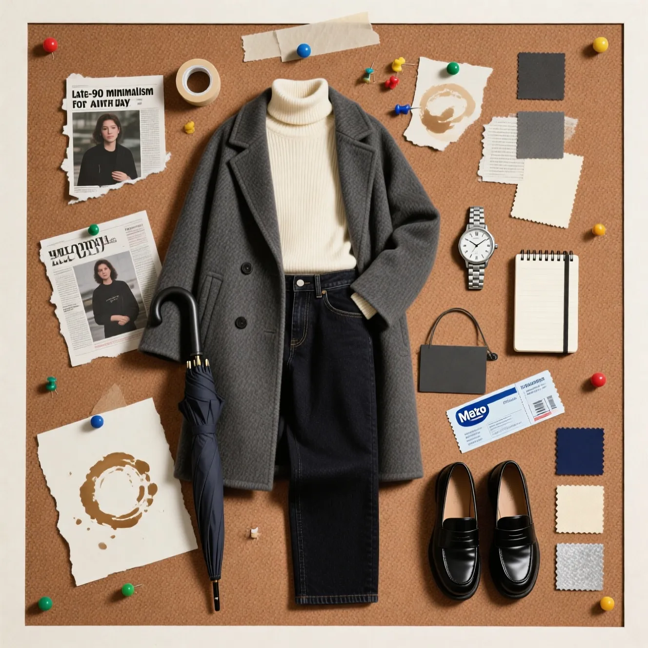 Corkboard Outfit Collage