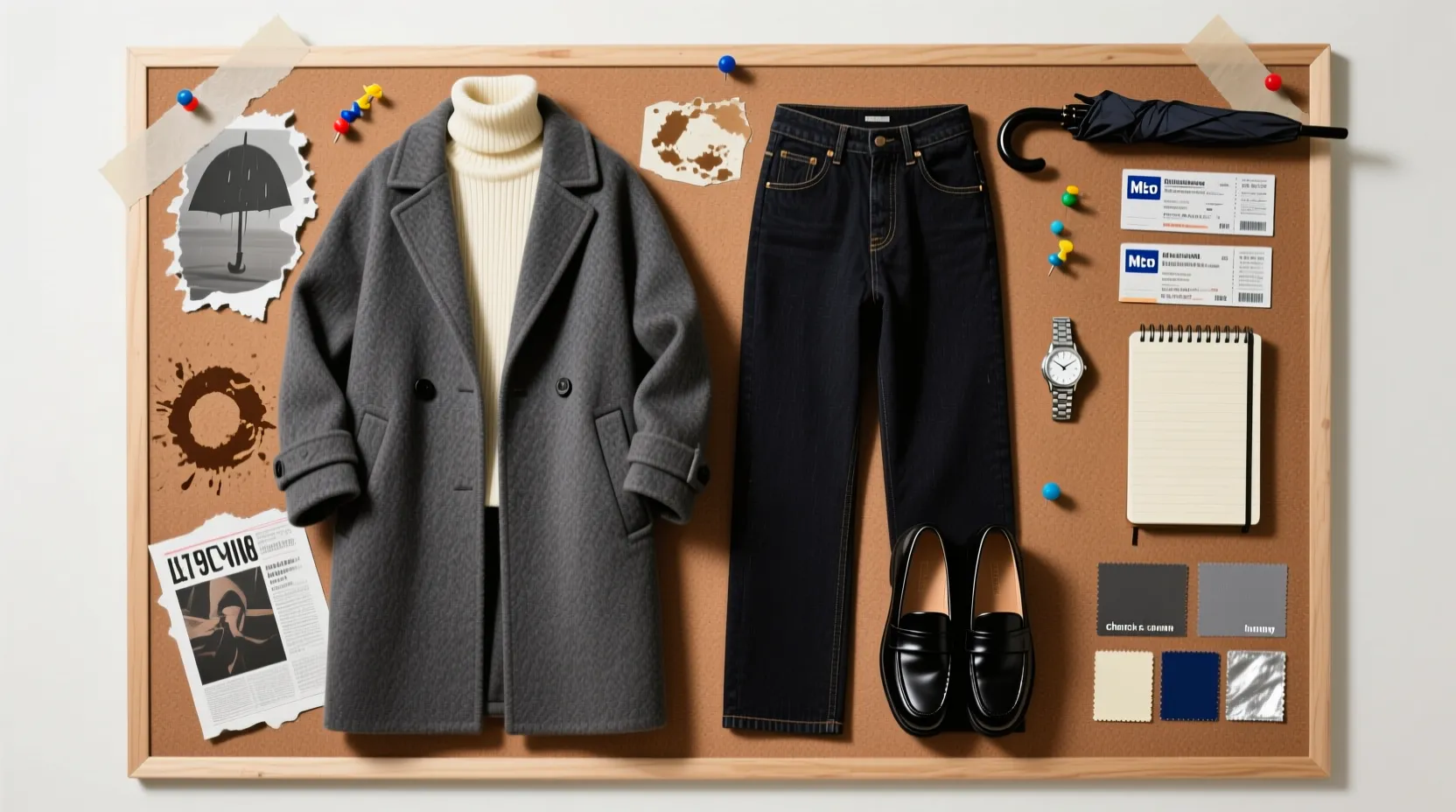 Corkboard Outfit Collage