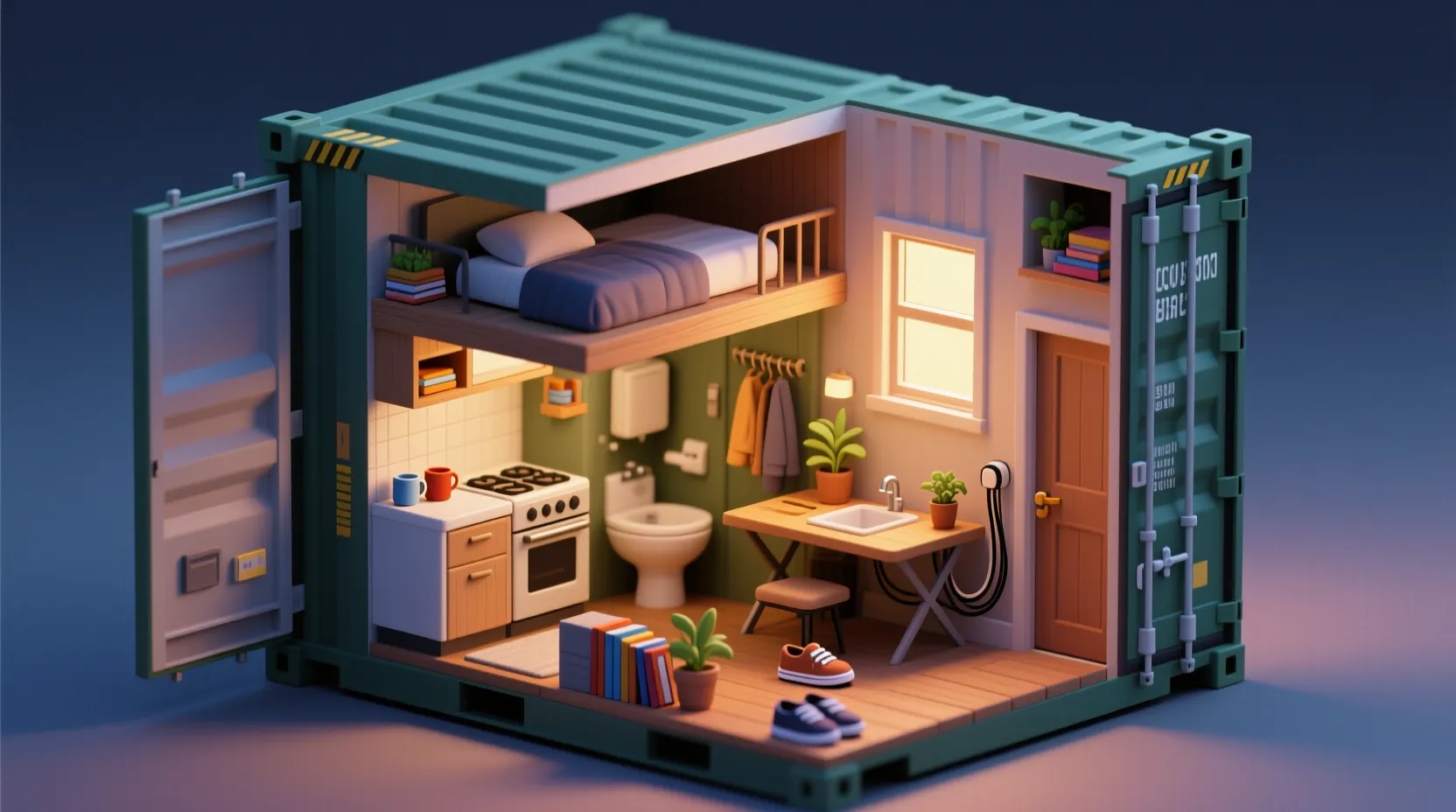Isometric Cutaway Home