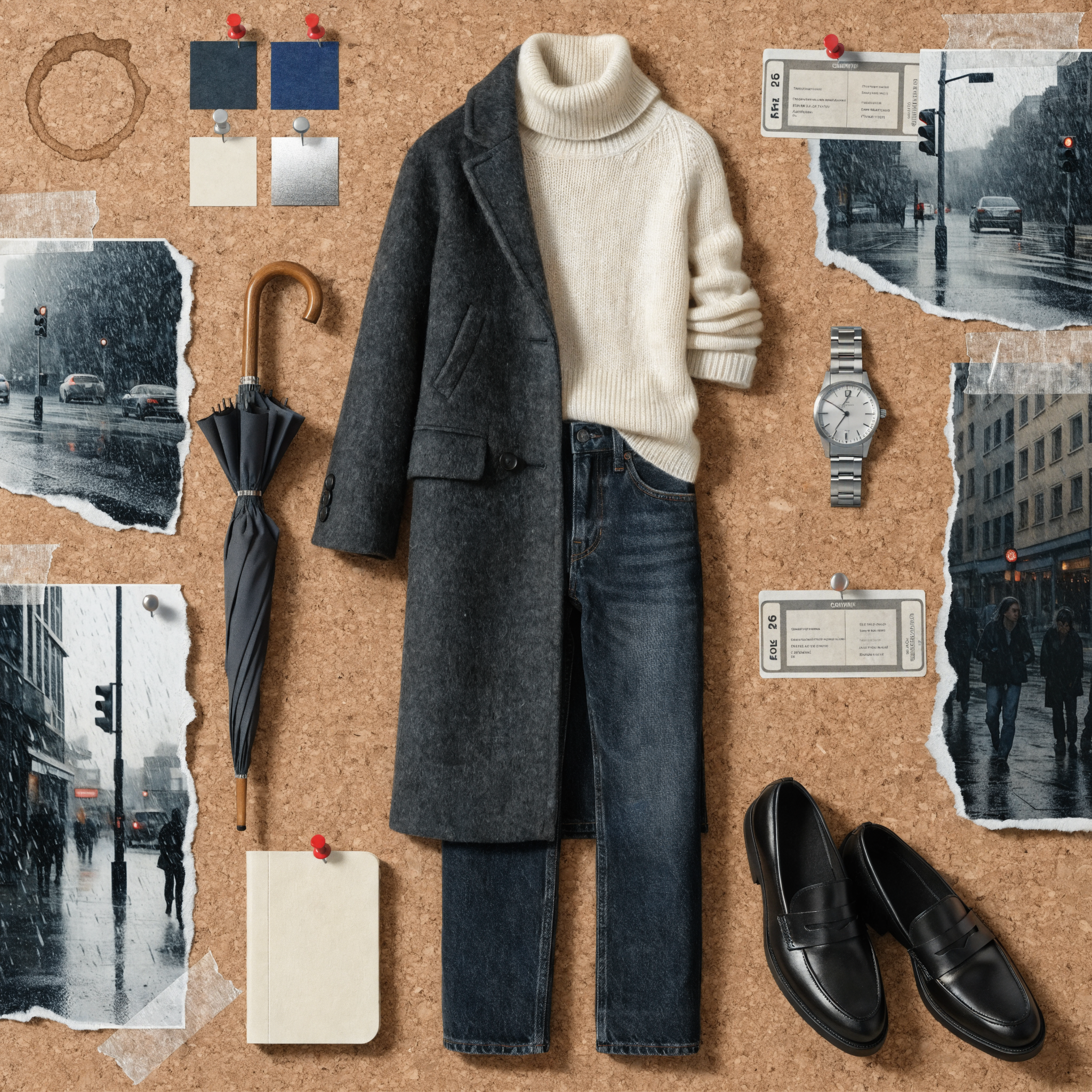 Corkboard Outfit Collage