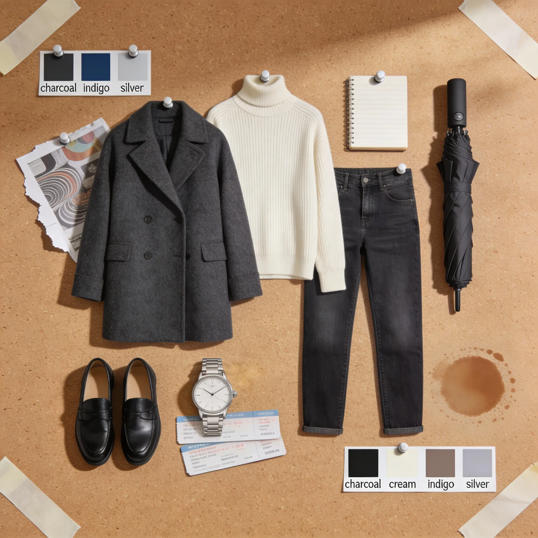 Corkboard Outfit Collage