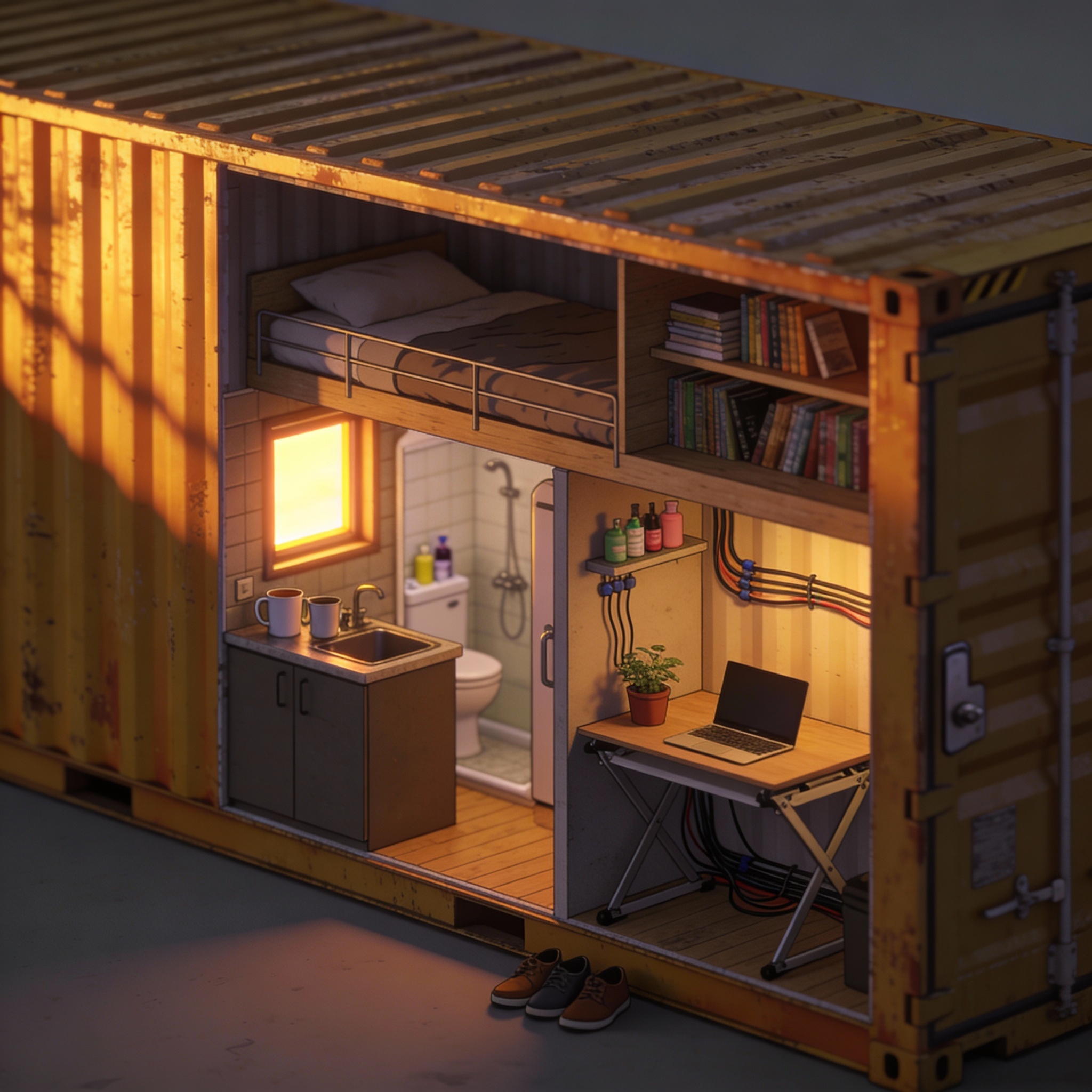Isometric Cutaway Home