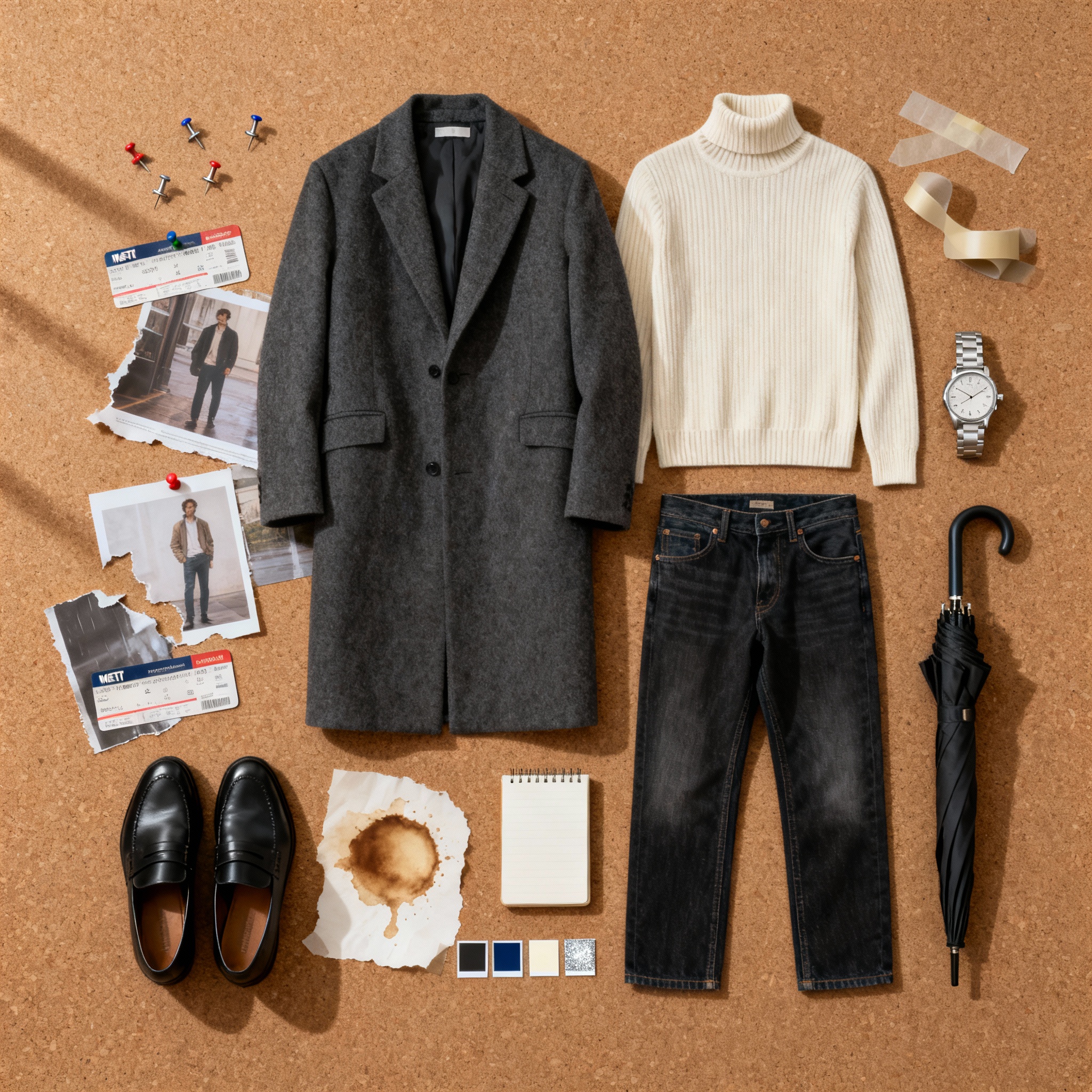 Corkboard Outfit Collage