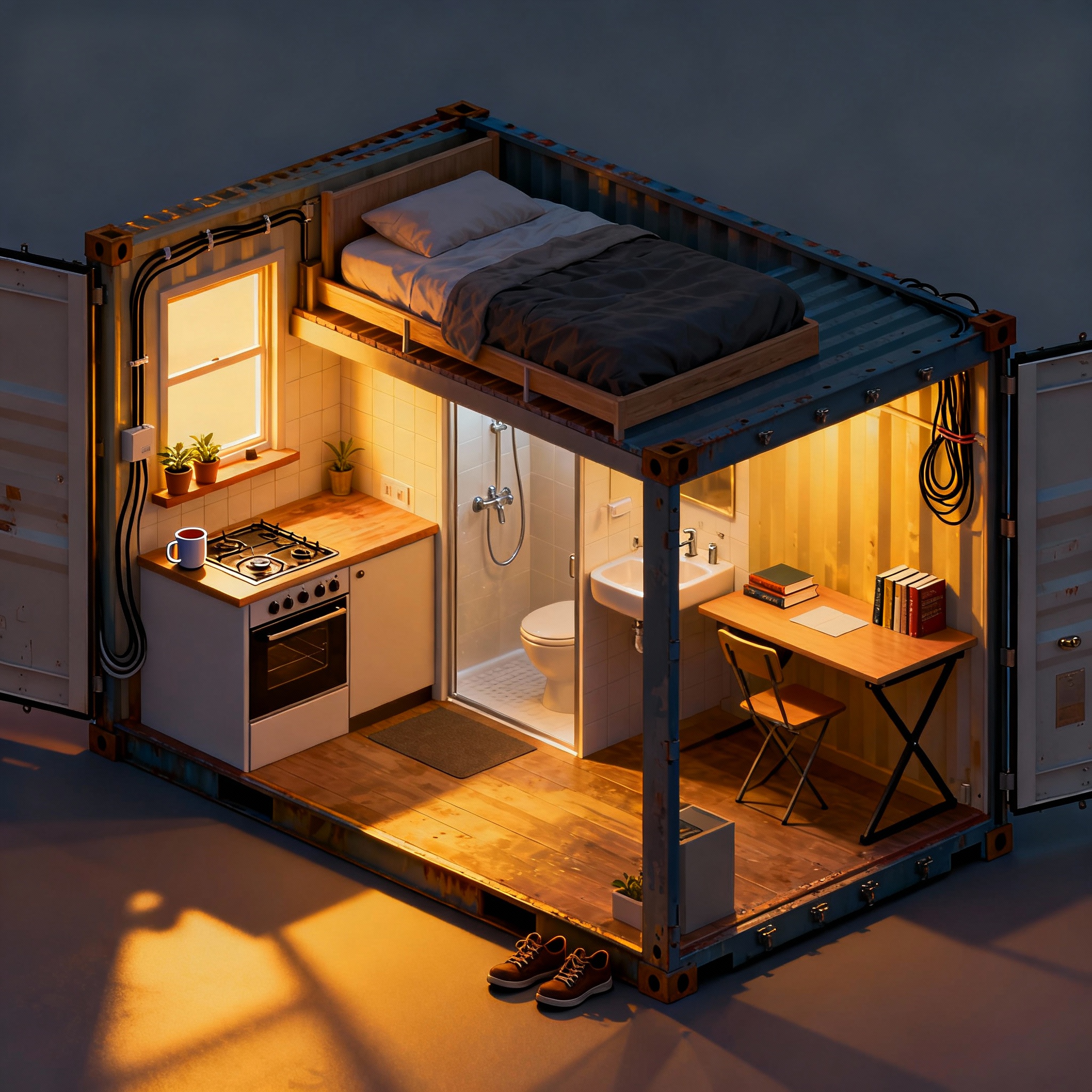 Isometric Cutaway Home